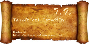 Tankóczi István névjegykártya